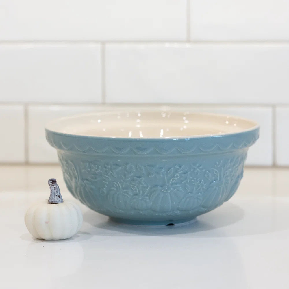 Mason Cash In The Pumpkin Patch S30 Blue Mixing Bowl, 8.25”