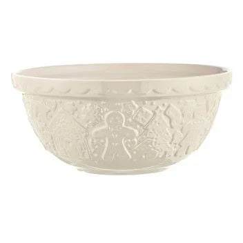 Mason Cash Gingerbread Lane S18 Cream Mixing Bowl, 11”