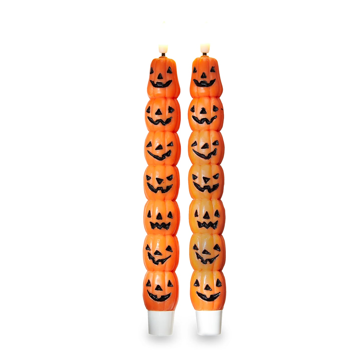 Jack-O-Lantern Led Tapers Set Of 2