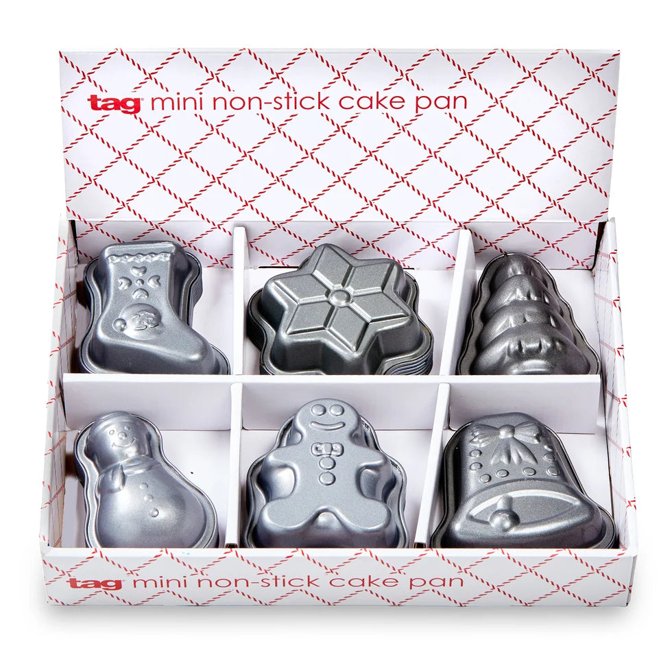 Mini Xmas Nonstick Cake Pan, Assorted