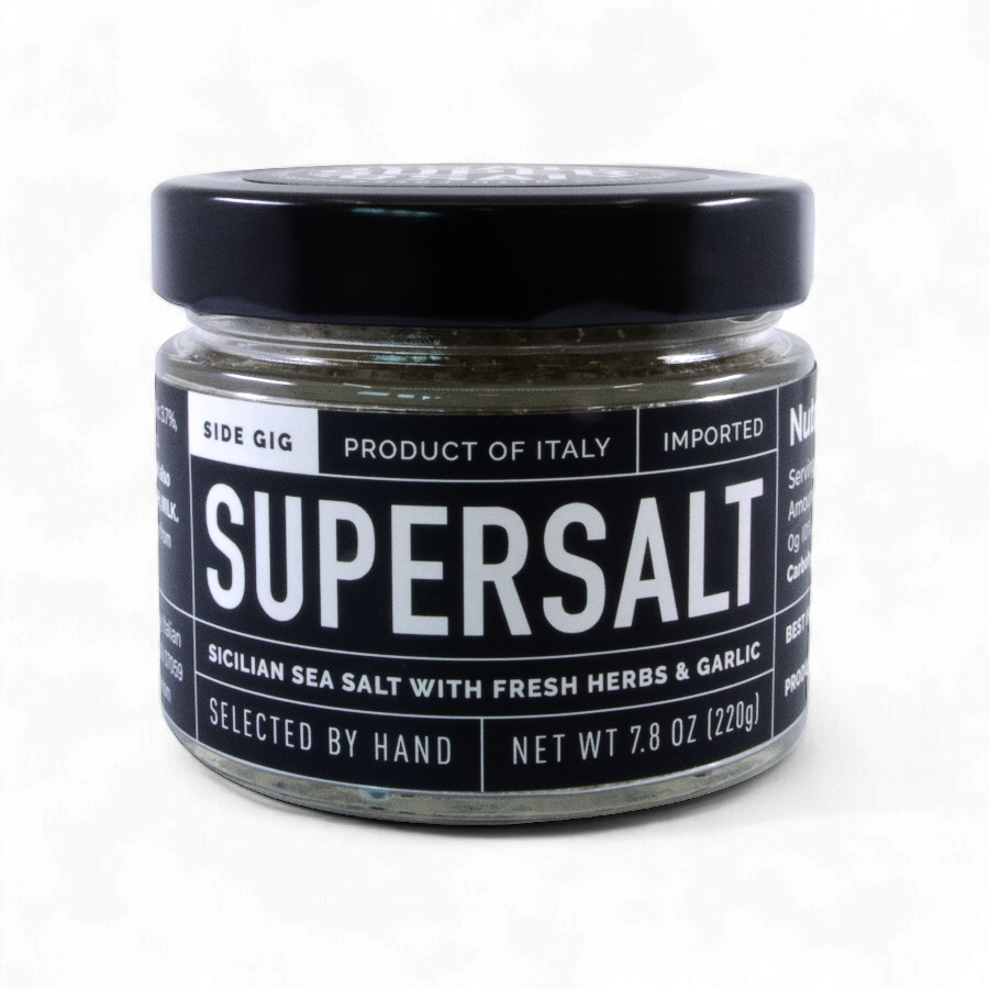 "Side Gig" Supersalt by Anthony Giglio Sicilian Sea Salt with Fresh Herbs and Garlic
