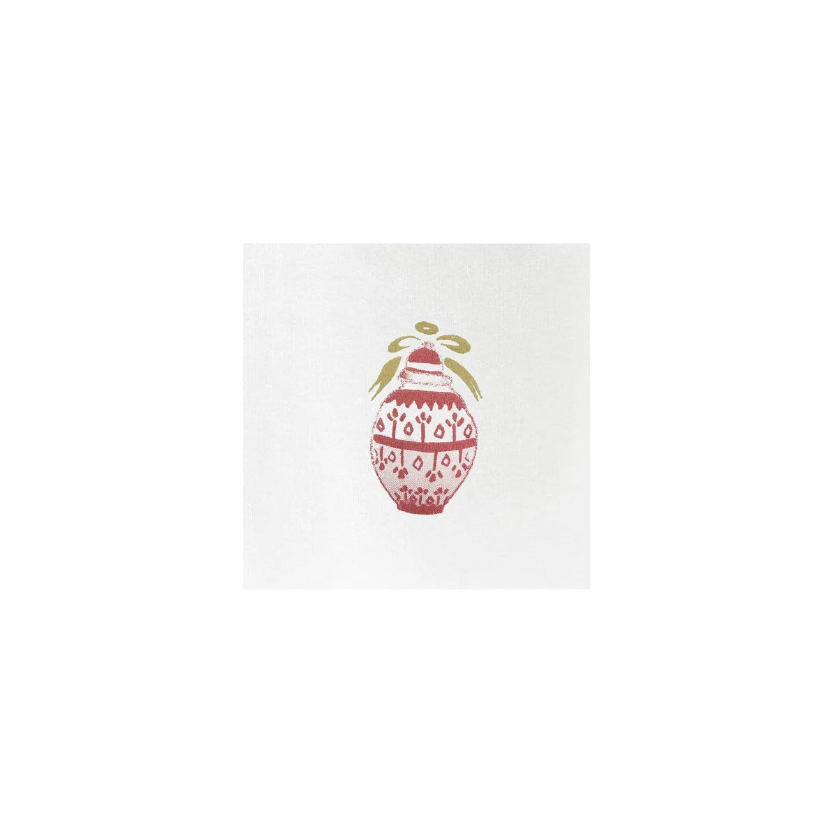 Vietri Papersoft Napkins Red Ginger Jar Cocktail Napkins, Pack Of 20