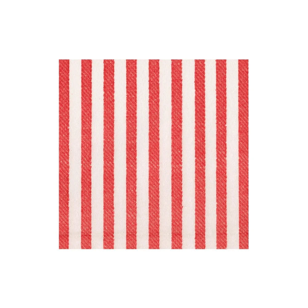 Caspari Melograno Stripe Paper Linen Cocktail Napkin, Set of 15