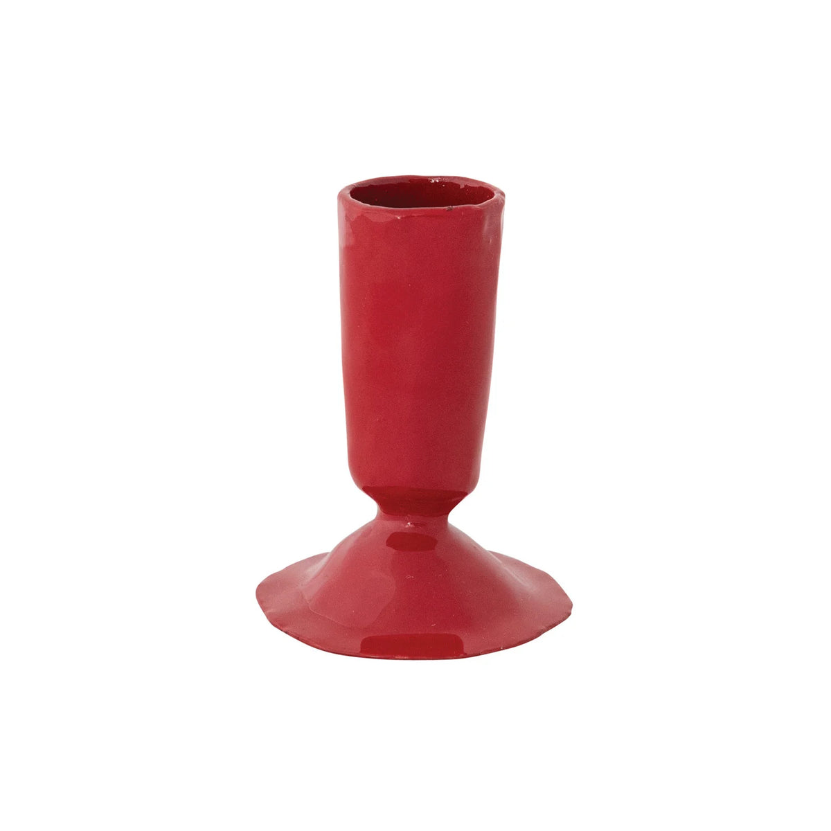 Hand-Forged Enameled Cast Iron Taper Holder