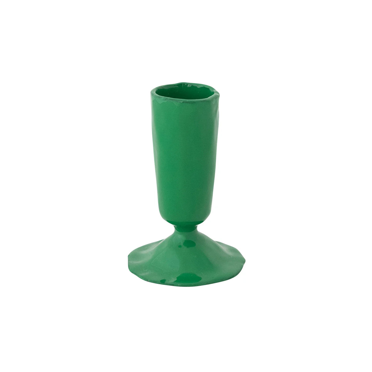Hand-Forged Enameled Cast Iron Taper Holder