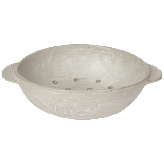 Ivory Stoneware Fruit Bowl, 9”