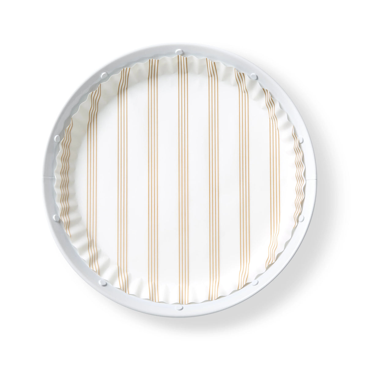 Plate & Pattern Sandy Stripes Preformed Plate Liners, Set of 40