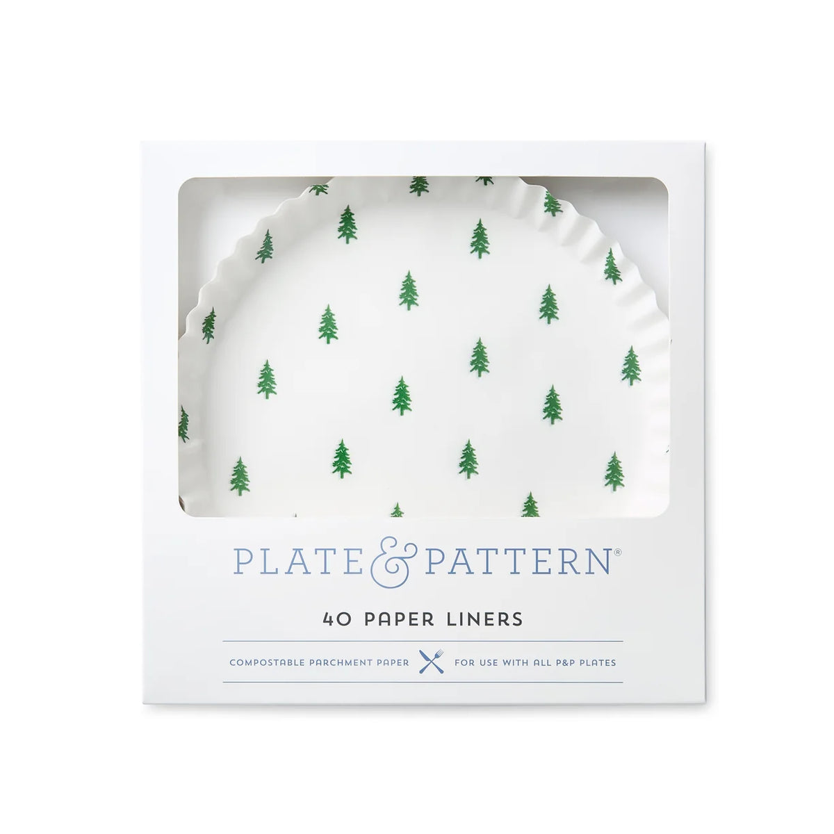 Plate & Pattern Pine Grove Preformed Plate Liners, Set of 40