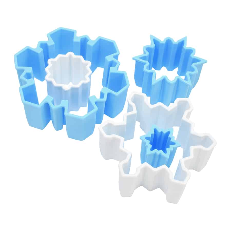 Snowflake Plastic Cookie Cutters, Set of 5