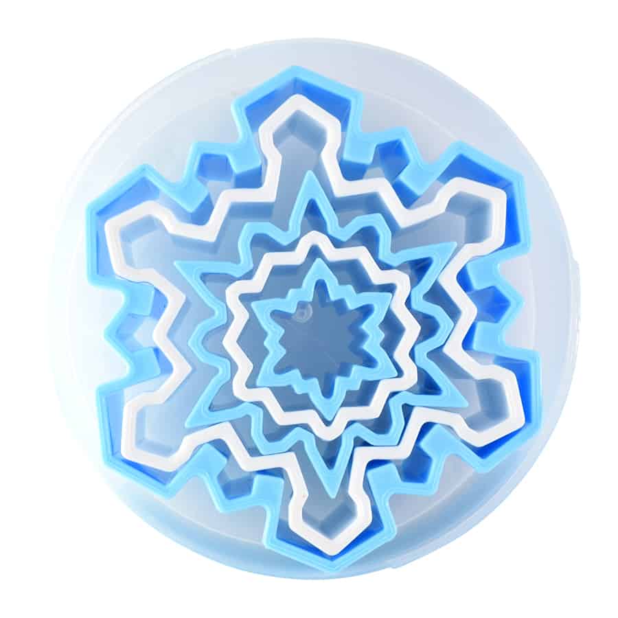 Snowflake Plastic Cookie Cutters, Set of 5