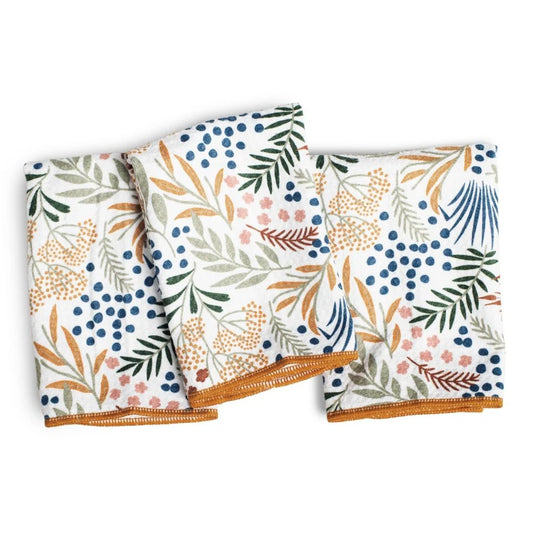 Once Again Home Mighty Minis Towel - Multi Leaf in Gold, Set of 3