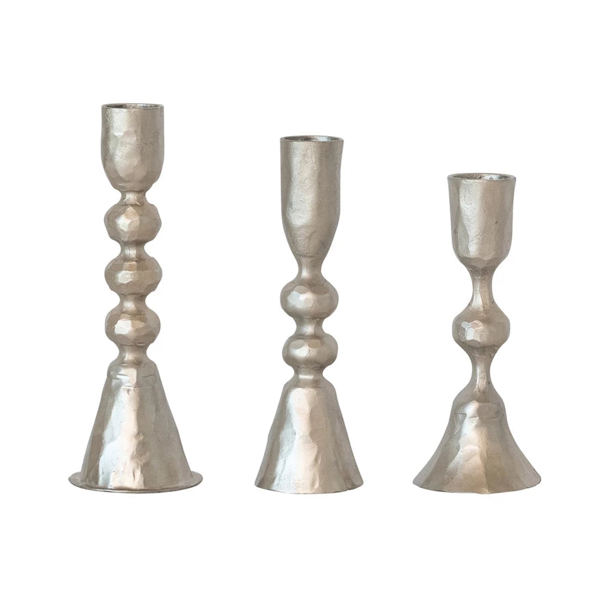 Hand-Forged Cast Iron Taper Holders