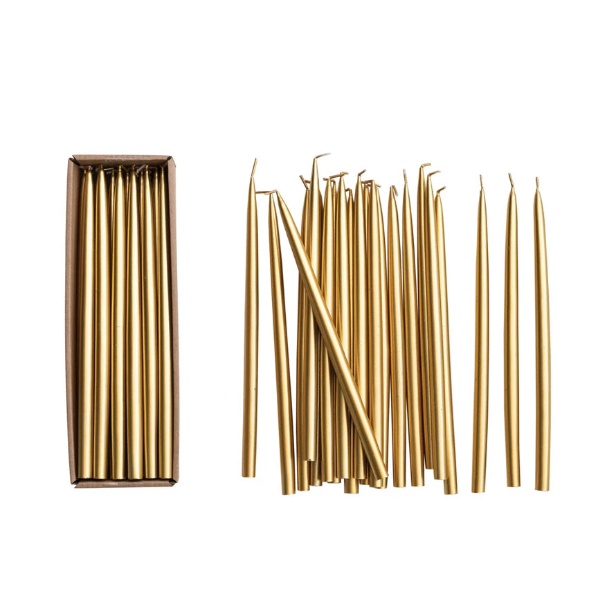 Thin Taper Candles in Box, Set of 24