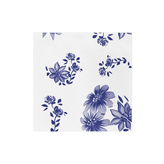 Vietri Papersoft Napkin Blue and White Floral Cocktail Napkins, Pack Of 20