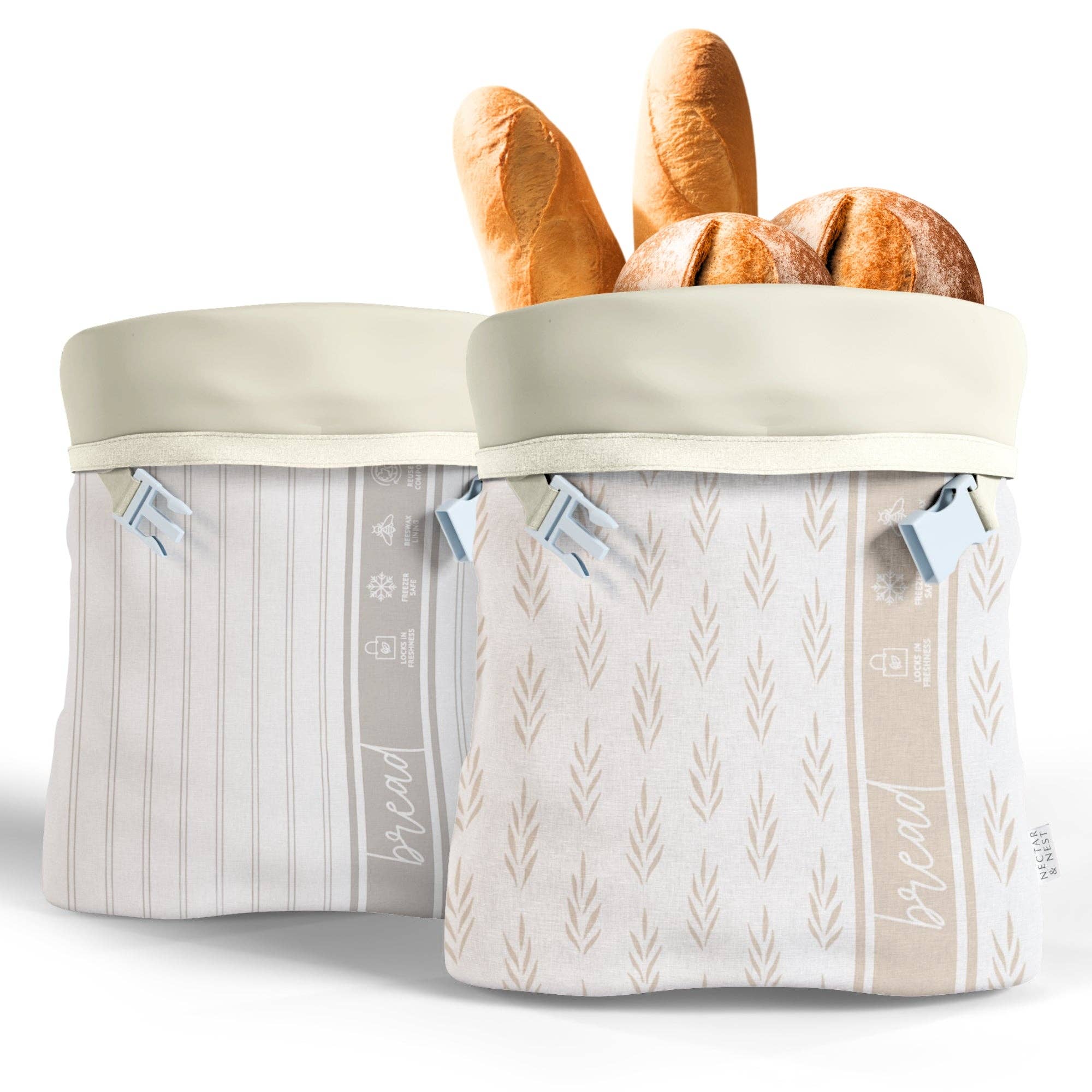 Nectar & Nest Reusable Beeswax Bread Bags – The Kitchen