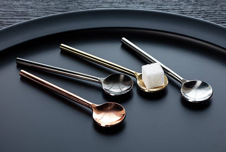 Modern Small Silver Spoon, 4.5" L