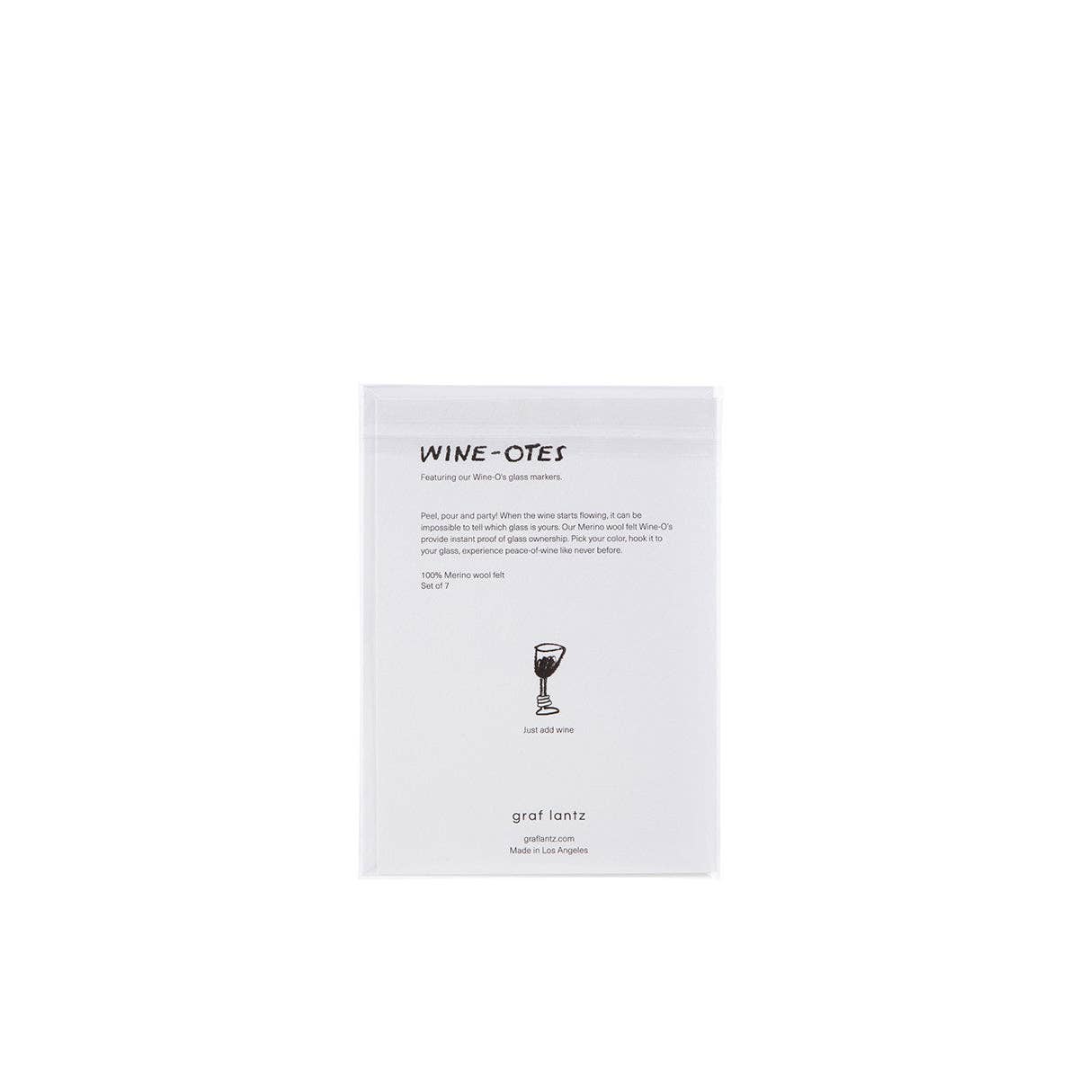 Graf Lantz - Wine-Ote's Merino Wool Felt Wine Markers: Salud Card