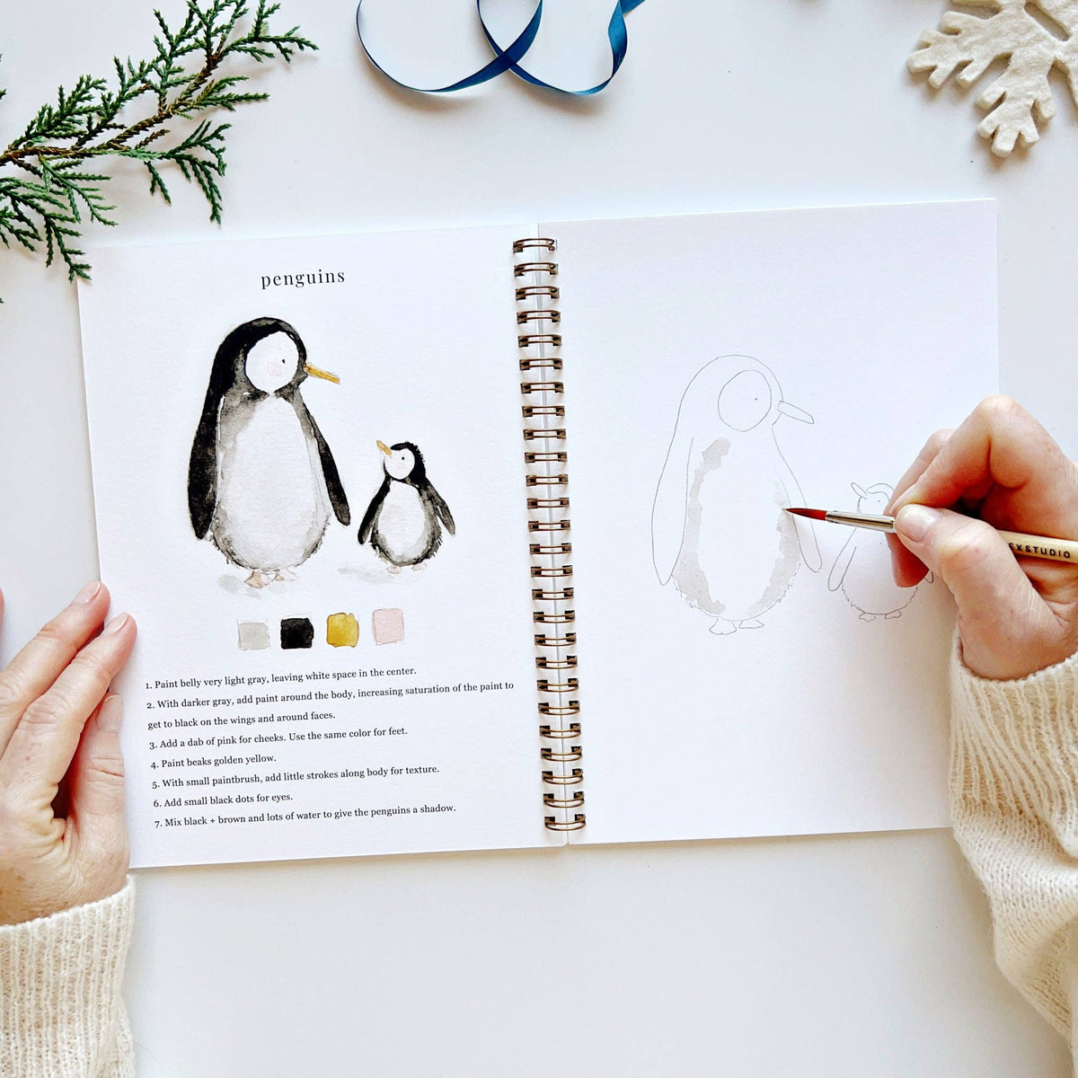 emily lex studio Winter Watercolor Workbook
