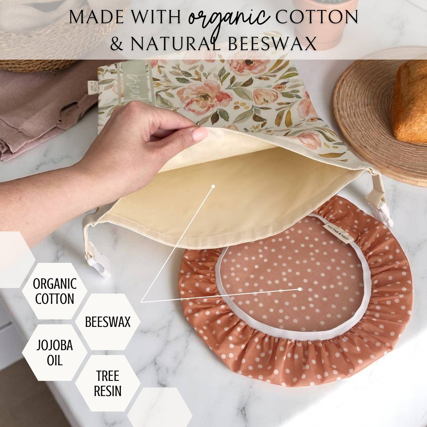 Nectar & Nest Artist Series Bread Baker Set - Sweetpea Garden
