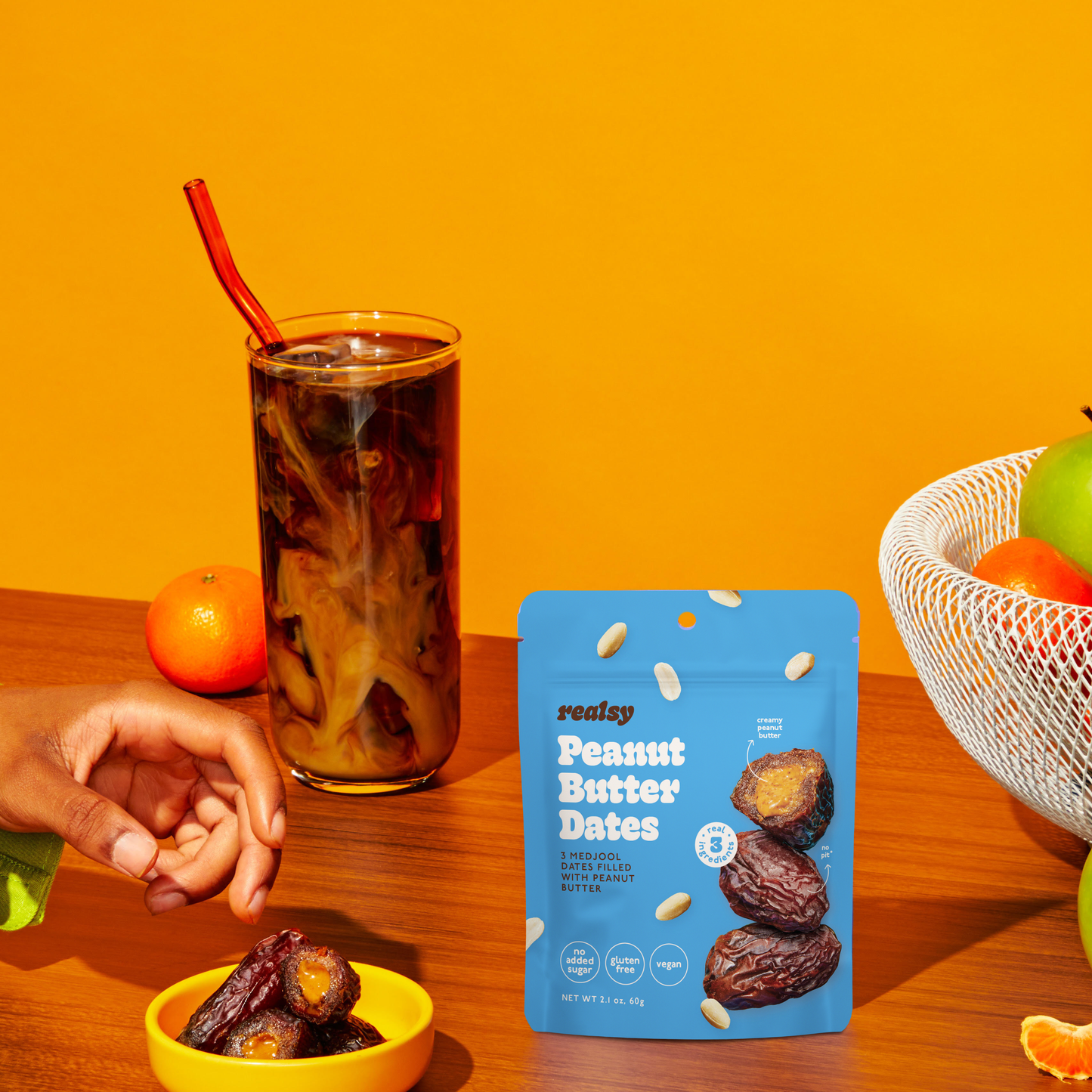 realsy - Peanut Butter Filled Medjool Date Snack Packs - 10 unit/case