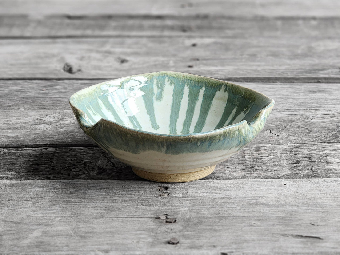 Ceramic Ramen & Chopstick Bowl, Squared Off Edge Style