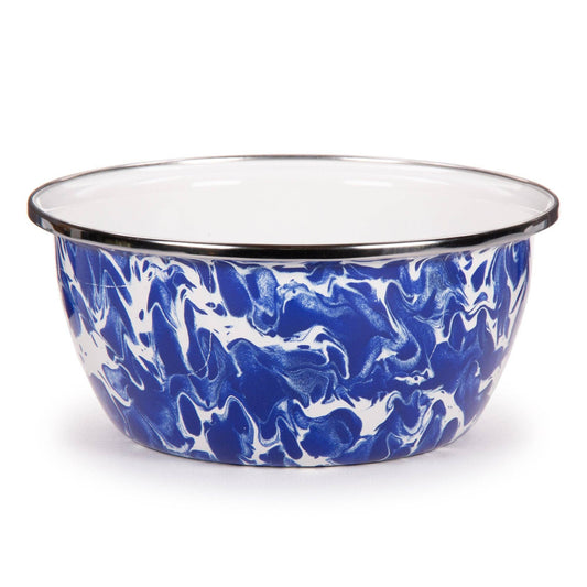 Crow Canyon Home Golden Rabbit Enamelware Swirl Salad Bowl