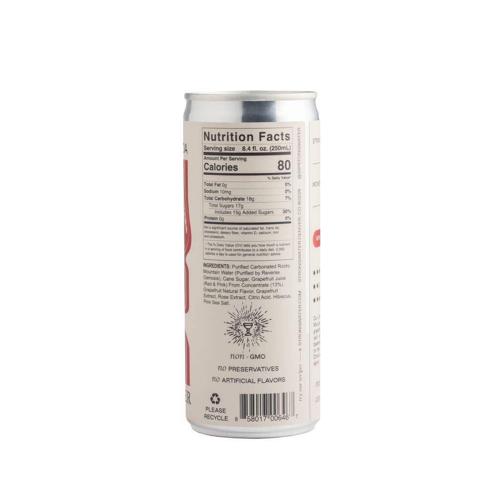 Strongwater Grapefruit Soda, 4 Pack