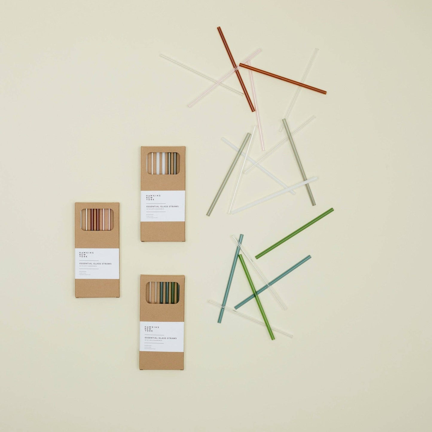 Hawkins New York - ESSENTIAL GLASS STRAWS - SET OF 6