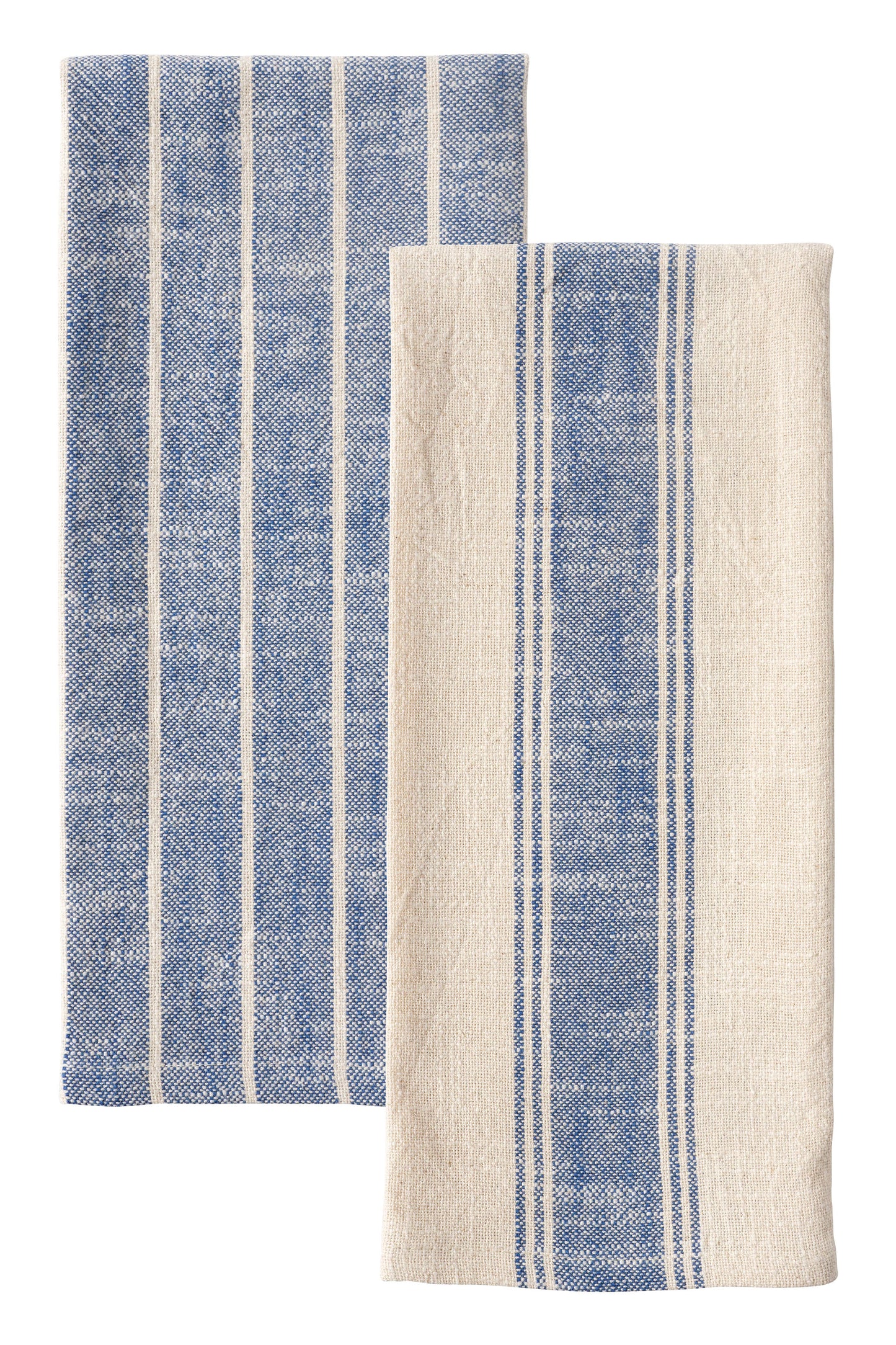 KAF Home - Firenze Set Of 2 Natural Slubbed Kitchen Towels, 18" x 28"