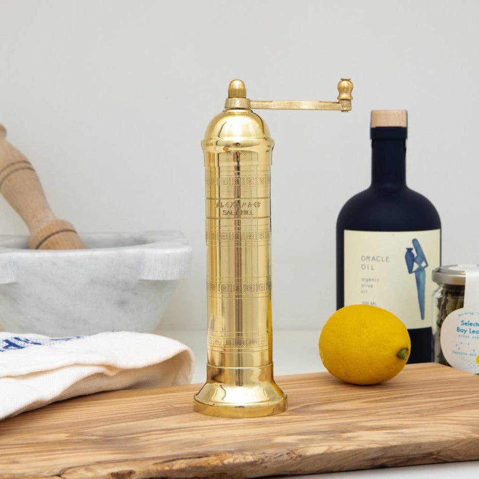 The Original Brass Greek Salt Mill, 8”