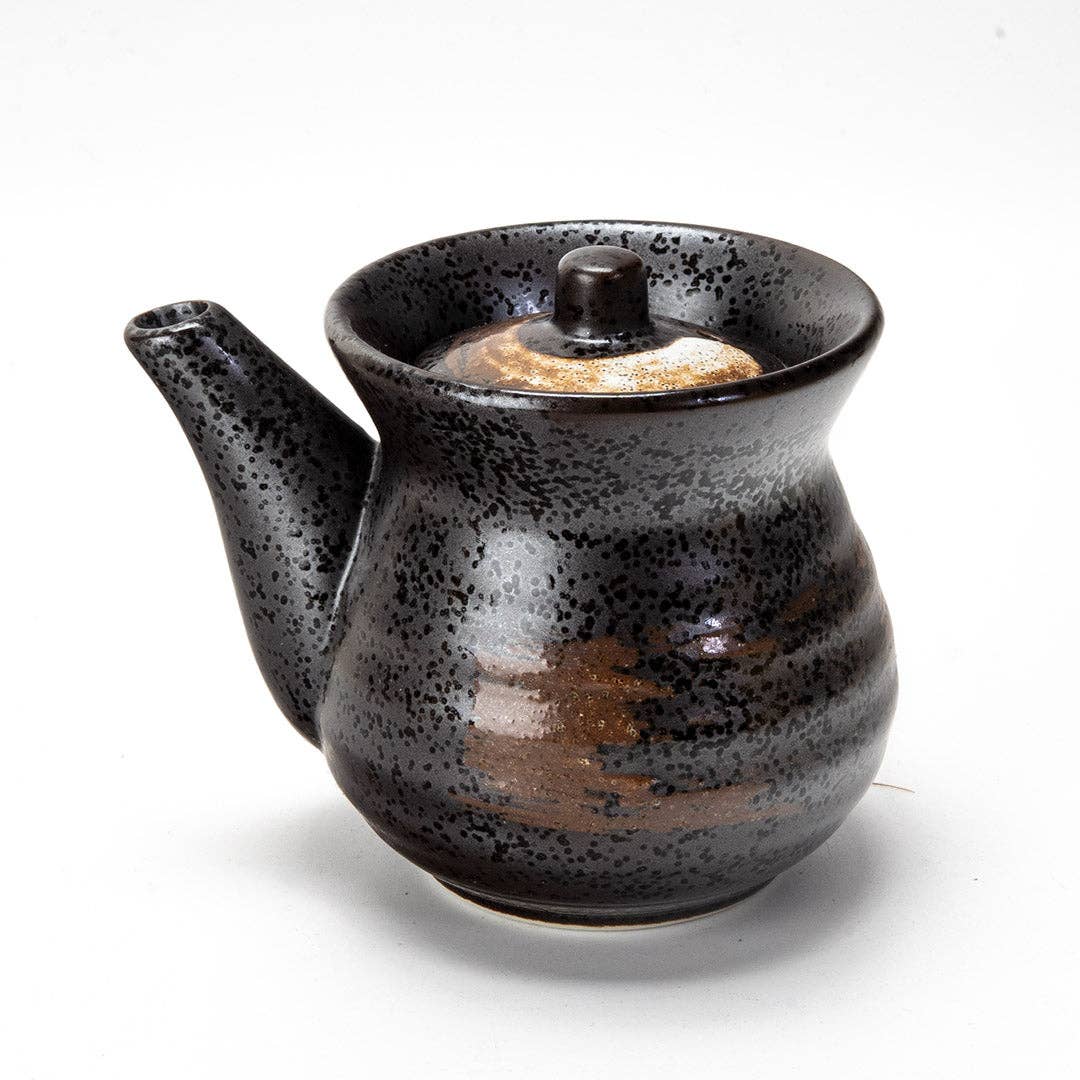 Urban Tokyo - Soy Sauce Dispenser 9 fl oz Bottle Reactive Glazed Black Brown Design JP (1/60)