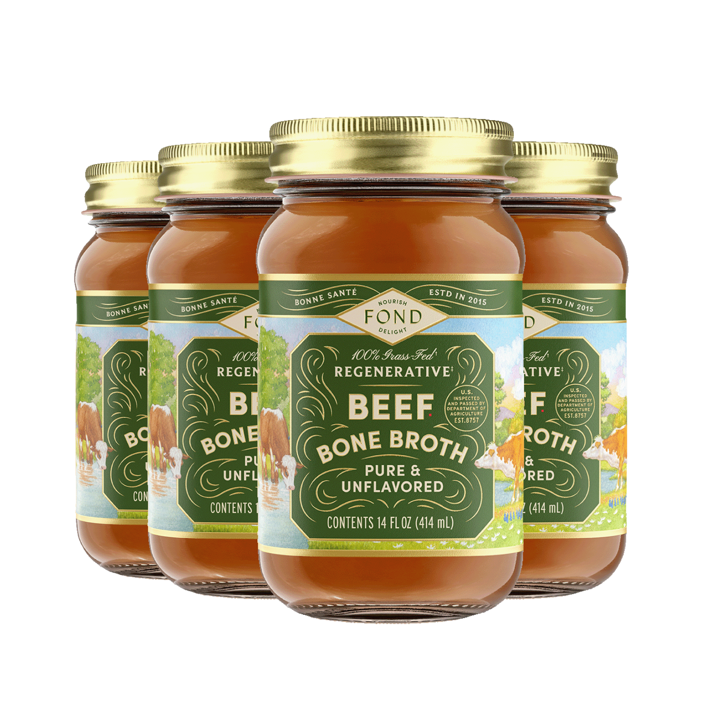 Fond Regenerative Regenerative Grass-fed Beef Bone Broth, 14oz