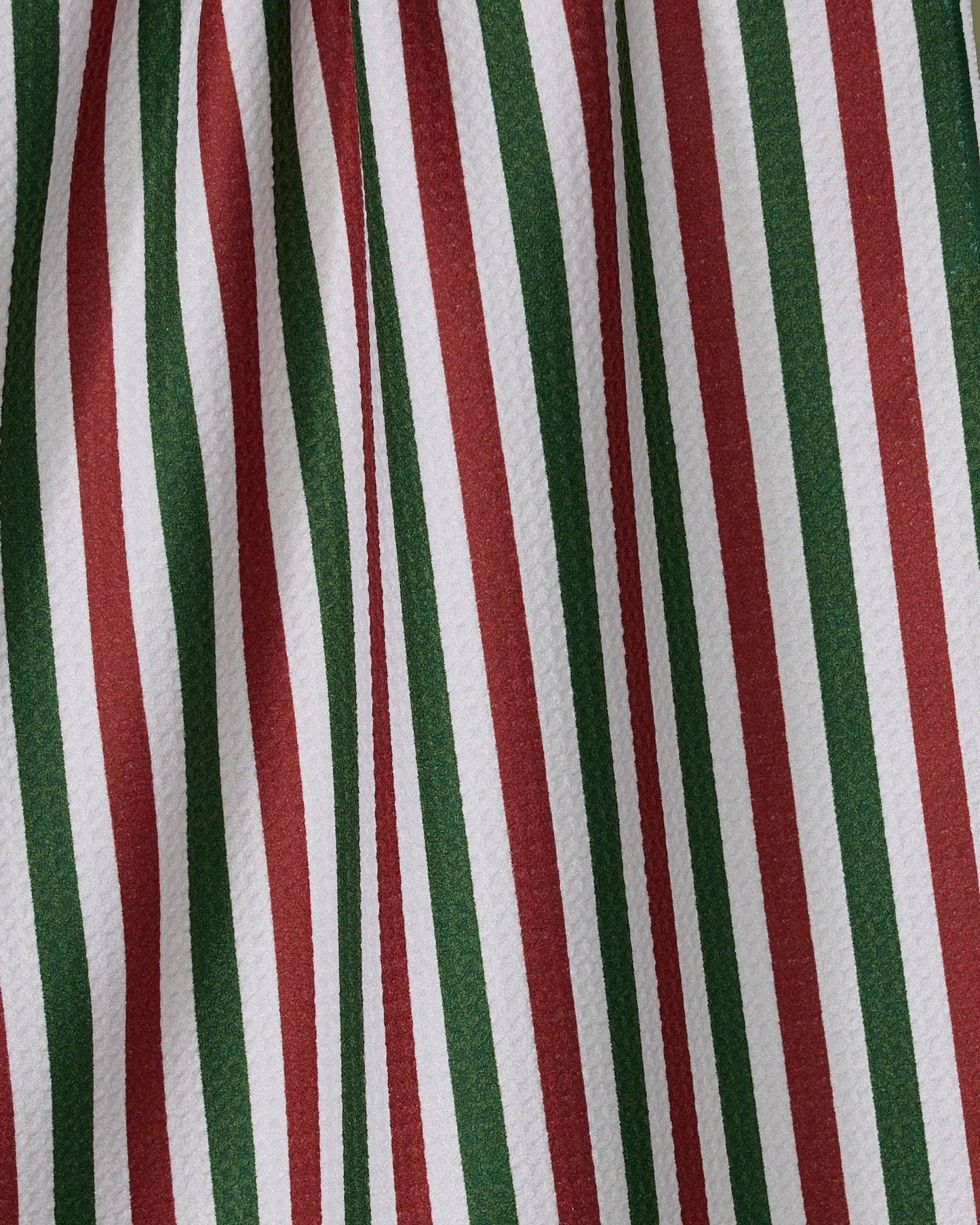 Geometry - Ribbon Green Red Tea Towel