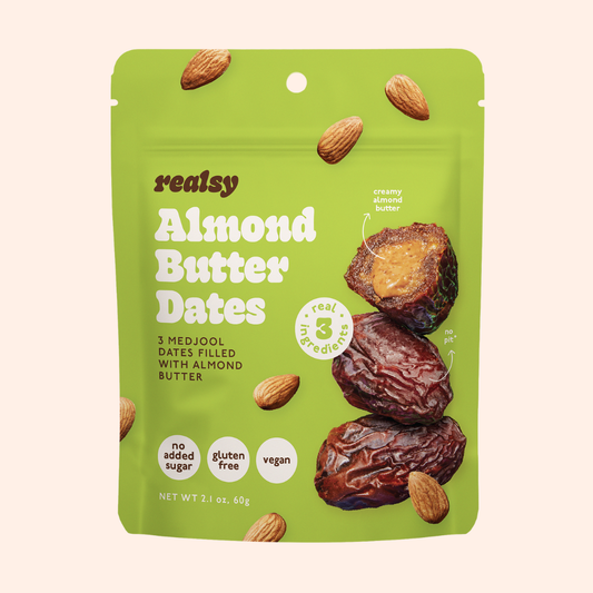 realsy Almond Butter Filled Medjool Date Snack Pack