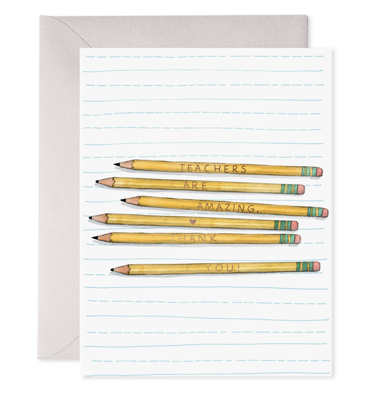 E. Frances Paper - Teacher Pencils Thank You Greeting Card