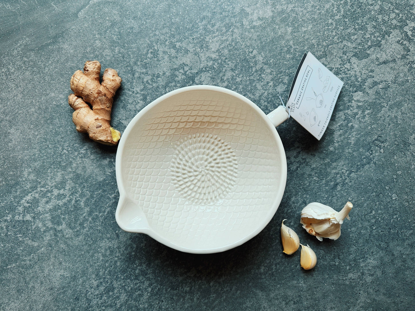 The Grate Plate Ceramic Grating Bowl - White