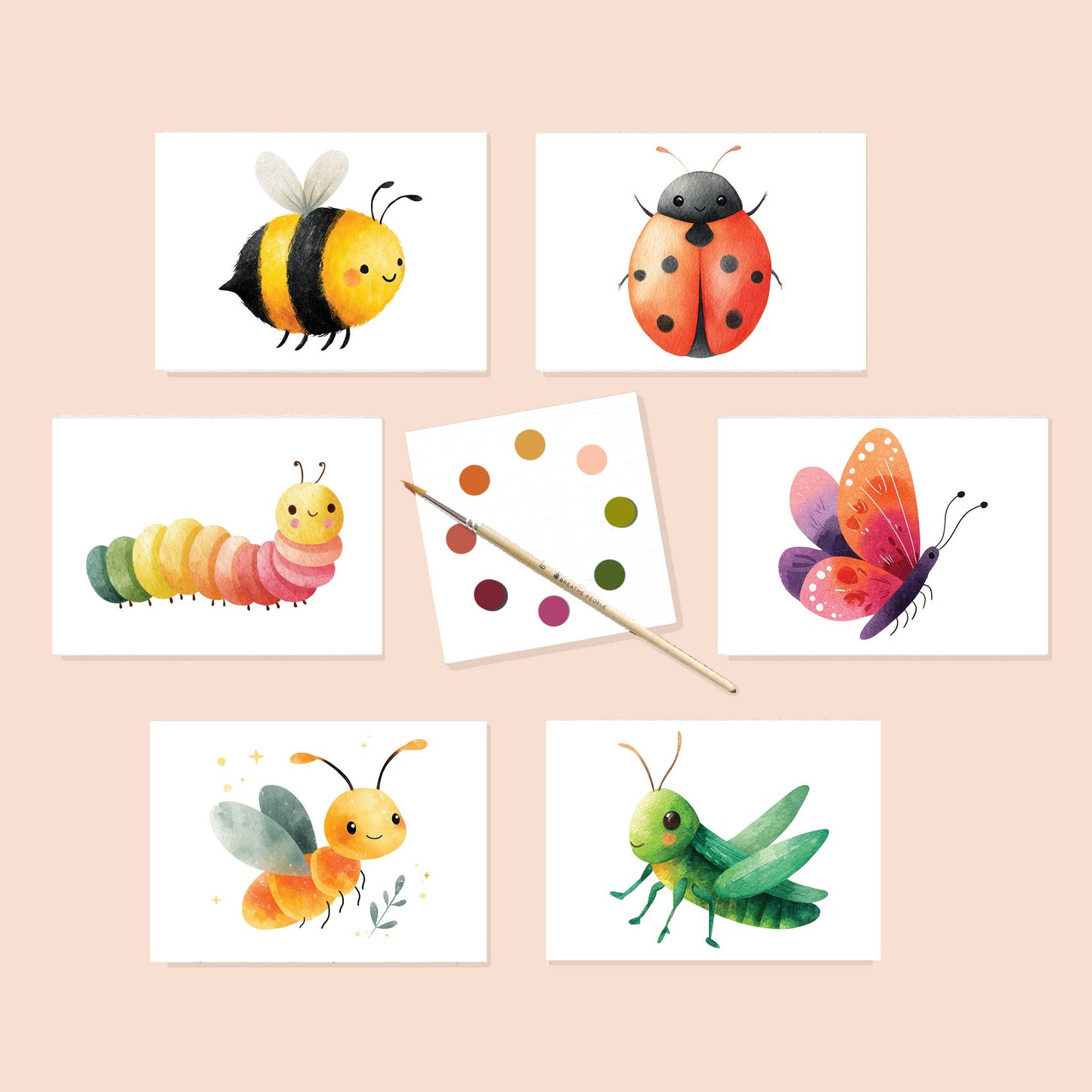 Petite Artisan Garden Friends Watercolor Postcard Kit