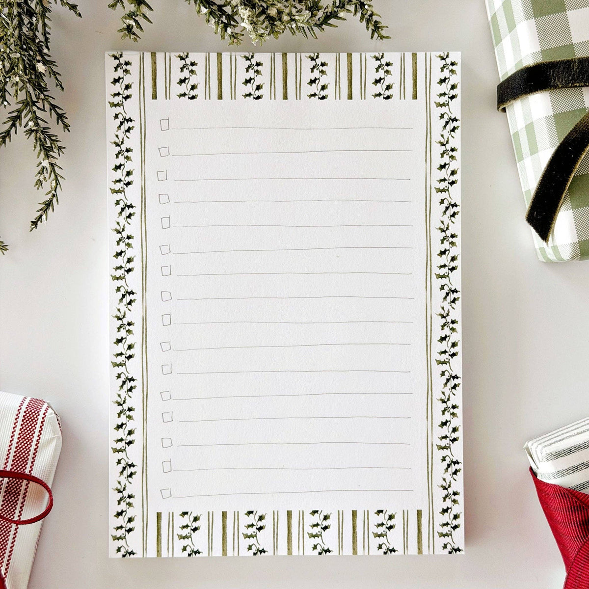 emily lex studio - Holly pattern checklist notepad