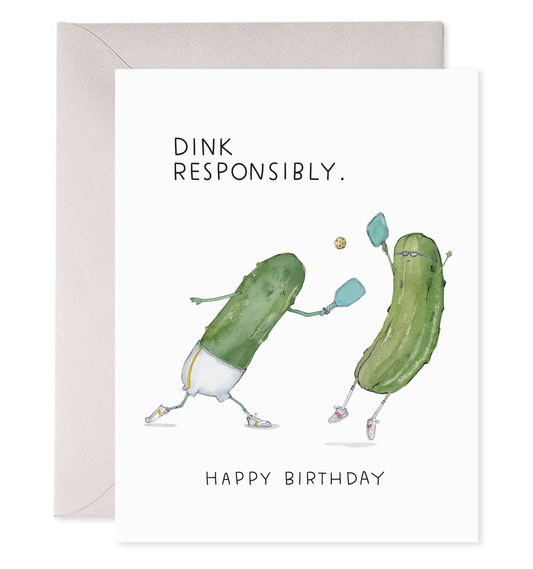 E. Frances Paper - Pickleball Bday | Pickle Birthday Greeting Card