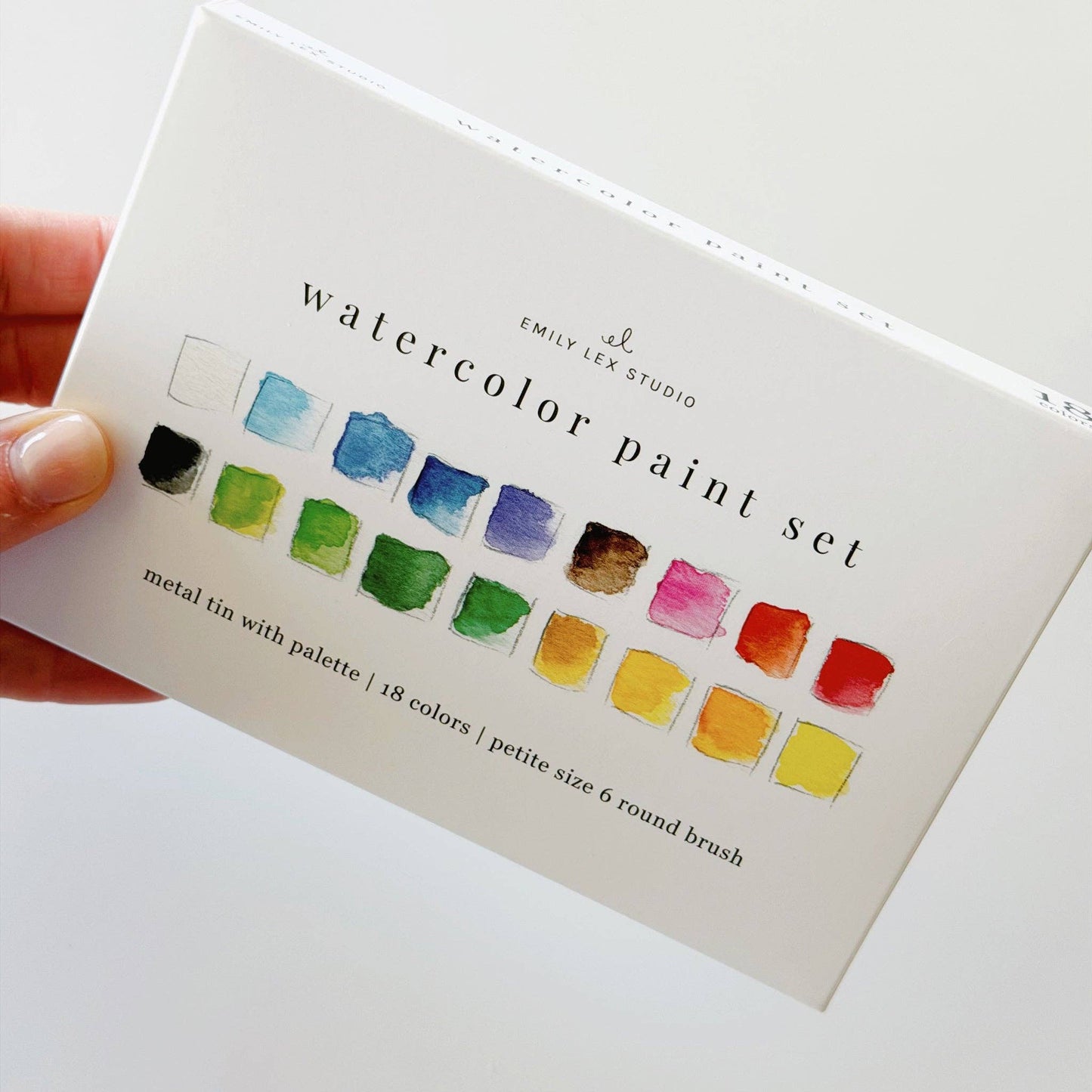 emily lex studio - Watercolor paint set 18 colors with brush