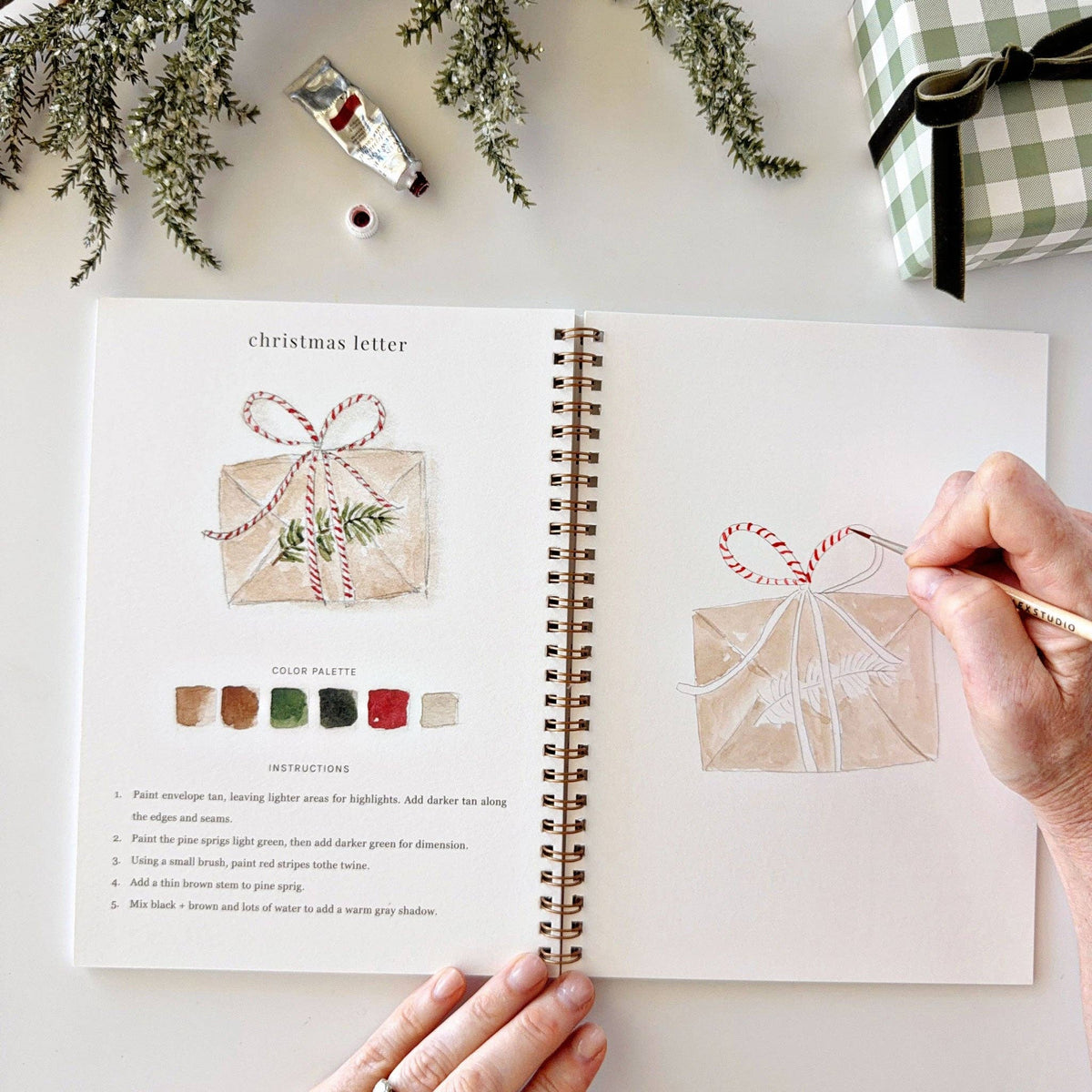 emily lex studio - Classic christmas watercolor workbook