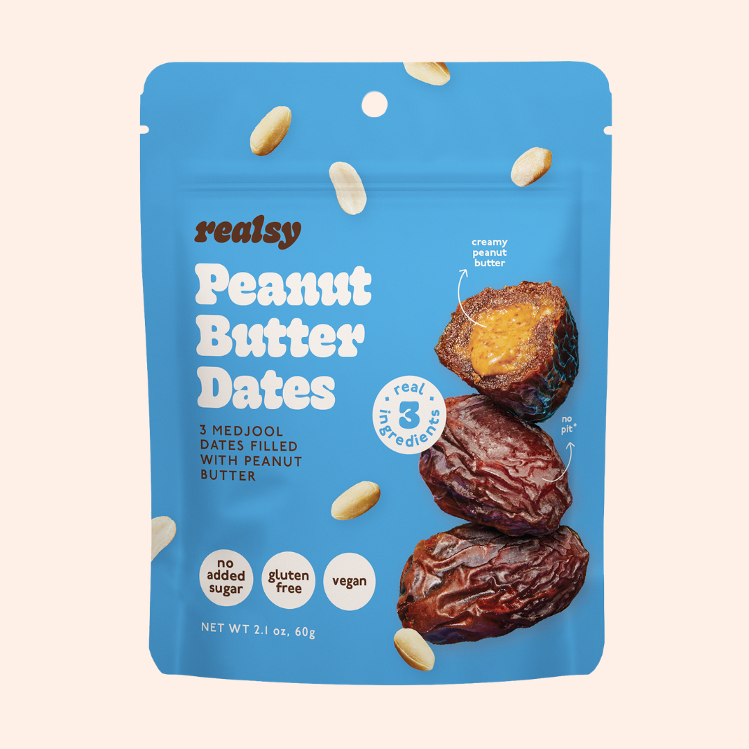 realsy - Peanut Butter Filled Medjool Date Snack Packs - 10 unit/case