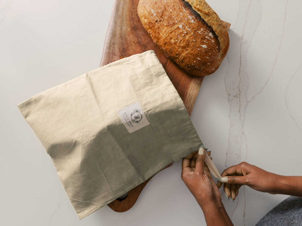 Bee's Wrap Reusable Beeswax Lined Artisan Bread Bag - Natural