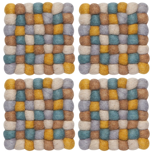 Ochre Dot Coasters - Set of 4