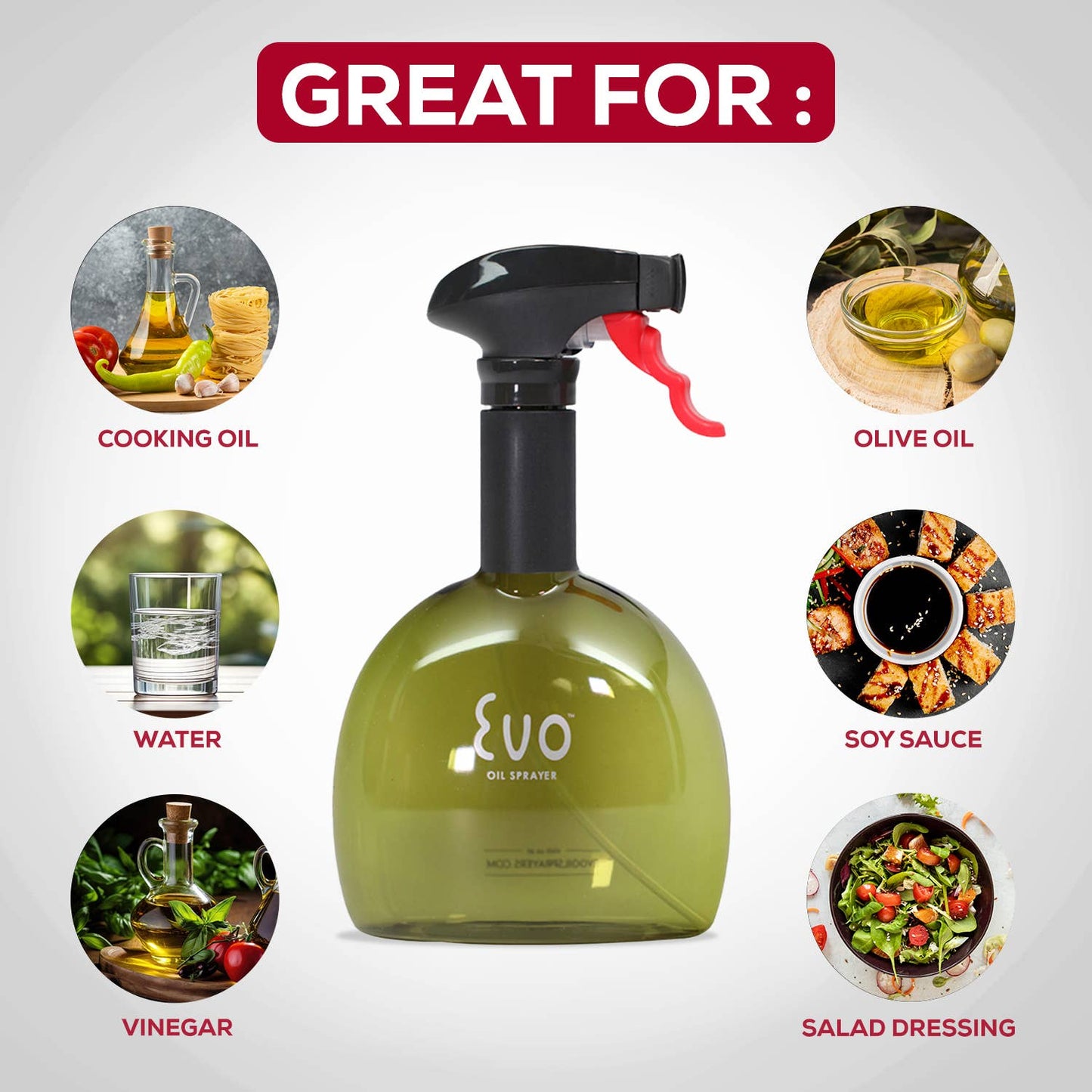 Individual Evo Oil Sprayer Bottle, 8oz