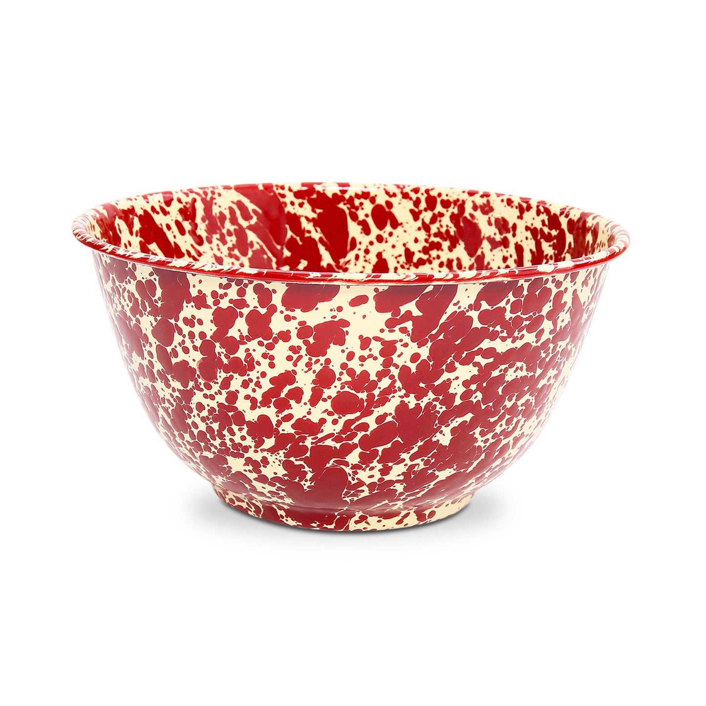 Crow Canyon Home Splatter Enamelware Large Salad Bowl