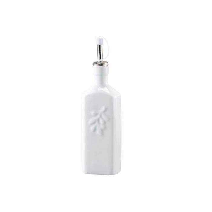 Porcelain Square Oil Bottle, 16oz