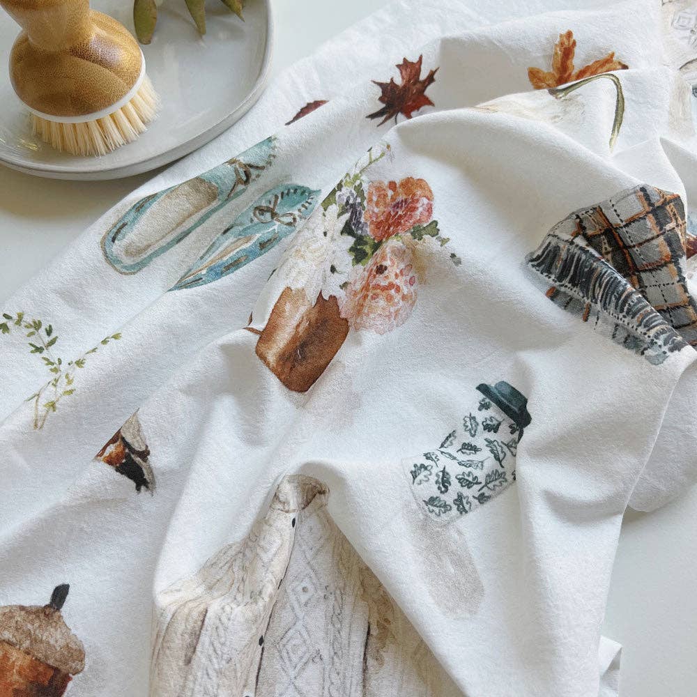 emily lex studio Autumn Tea Towel