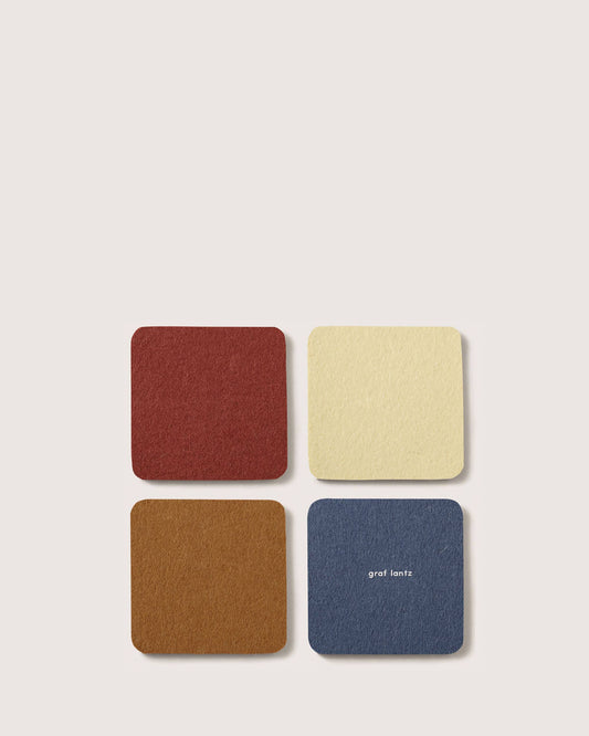 Graf Lantz - Bierfilzl Merino Wool Square Coaster Multi 4 Pack in Yucca
