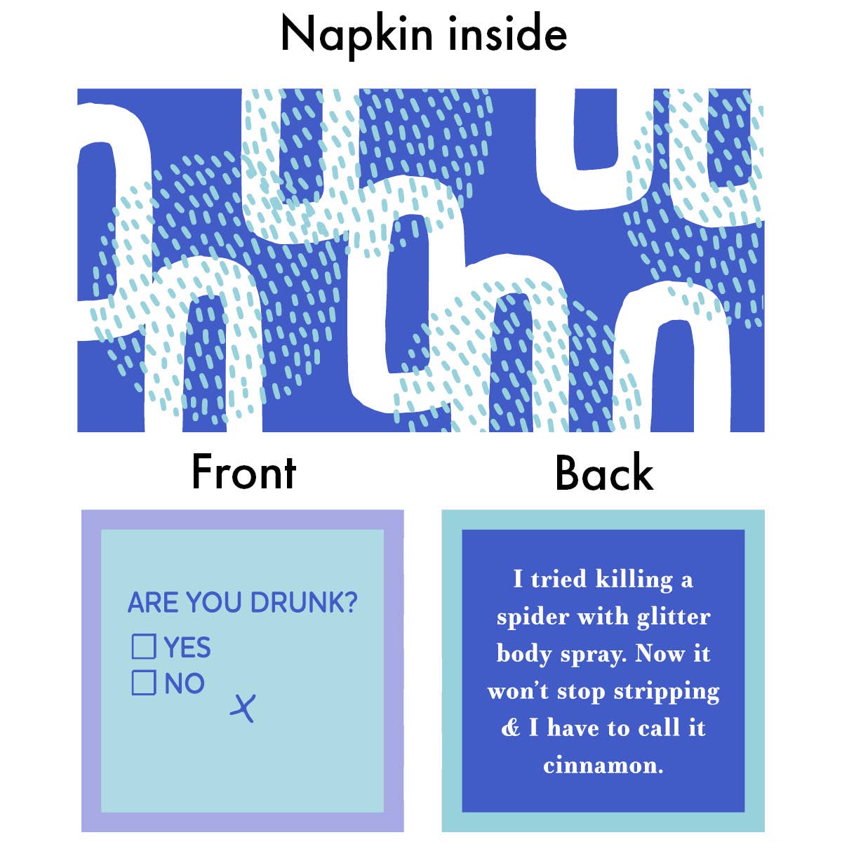 Drinks on Me - NAPKIN Good Place | Funny Party Gift | Cocktail Napkin